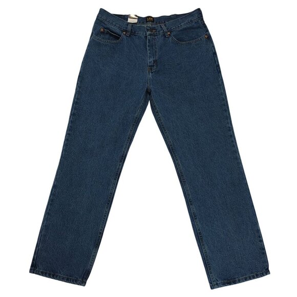 Lee Mens Relaxed Fit Blue Denim Jeans 34x30, Classic Style Durable & Comfortable - Picture 5 of 8